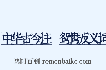 中华古今注·鸳鸯反义词是什么意思的图片